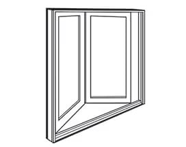 Line drawings of the three different types of Andersen® pass-through windows, including from the left, a Folding Pass-Through Window, MultiGlide Pass-Through Window, and Liftslide Pass-Through Window.